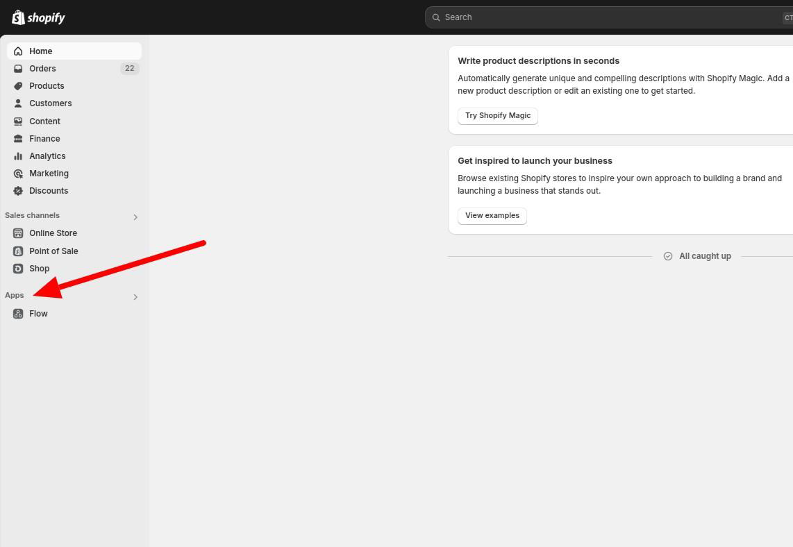 Shopify (PayUnity.Flex): Open the plugin settings