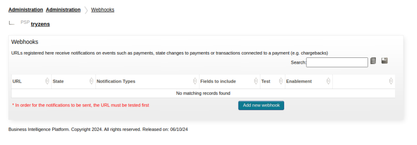Shopify (PayUnity.Flex): Webhook configuration